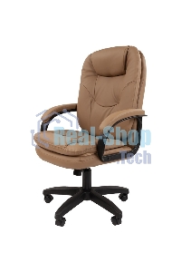 Кресло офисное Chairman 668 LT NEW экопремиум, бежевый, черный пластик