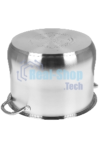 Кастрюля Lara LR02-47 21,8 л 34x25 см, индукционное дно, крышка из стали, нержавеющая сталь