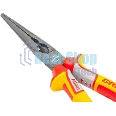 Длинногубцы GROSS 17177 диэлектрические рукоятки до 1000в трехкомпонентные рукоятки 205 мм