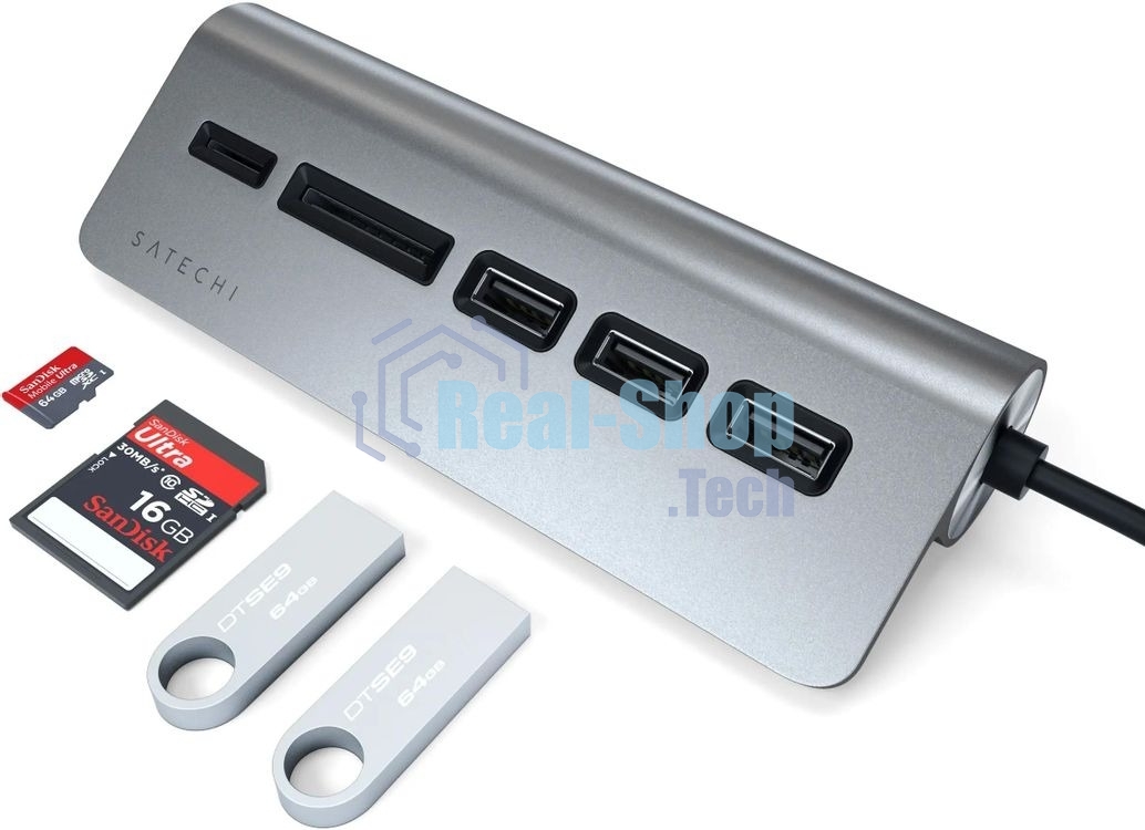 Док-станция Satechi ST-TCHCRM, USB Type-C, USB 3.0/Micro/SD, USB Type-C