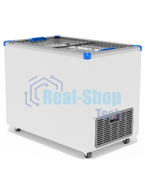 Морозильный ларь FROSTOR GELLAR FG 350 C, белый/синий, 310л, 3 корзины