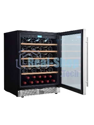 Винный шкаф встраиваемый Cellar Private CP051-1T серебристый, 136 л, 1 отсек, 51 бут.