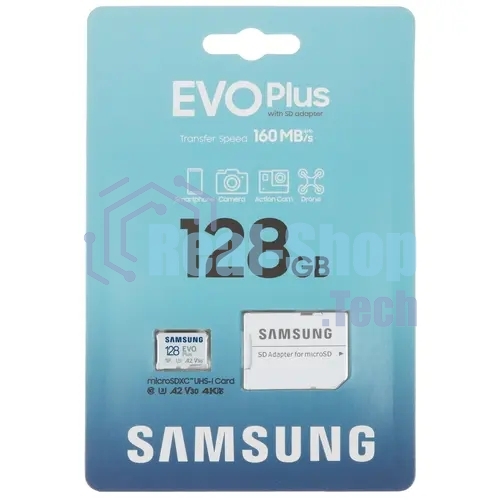 Флеш карта Samsung EVO Plus microSDXC 128 Gb MB-MC128SA/APC