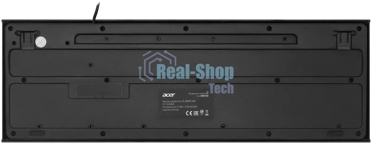 Клавиатура проводная Acer OKW120, USB, черный