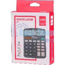 Калькулятор настольный Deli E837 черный 12-разр.