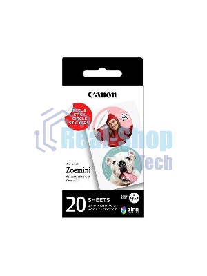 Наклейки Canon ZINK ZP-2030-2C-20 (2 круга) 4967C003/20л./белый для сублимационных принтеров
