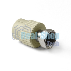 Муфта комбинированная 20 х 3/4' с накидной гайкой полипропиленовая PPR белый PRO AQUA