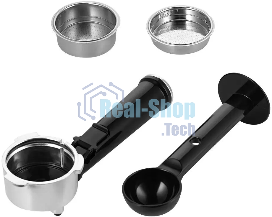 Кофеварка рожковая Kitfort КТ-7515 серебристый, исп. кофе - молотый, 1 л, 1450 Вт, 15 бар