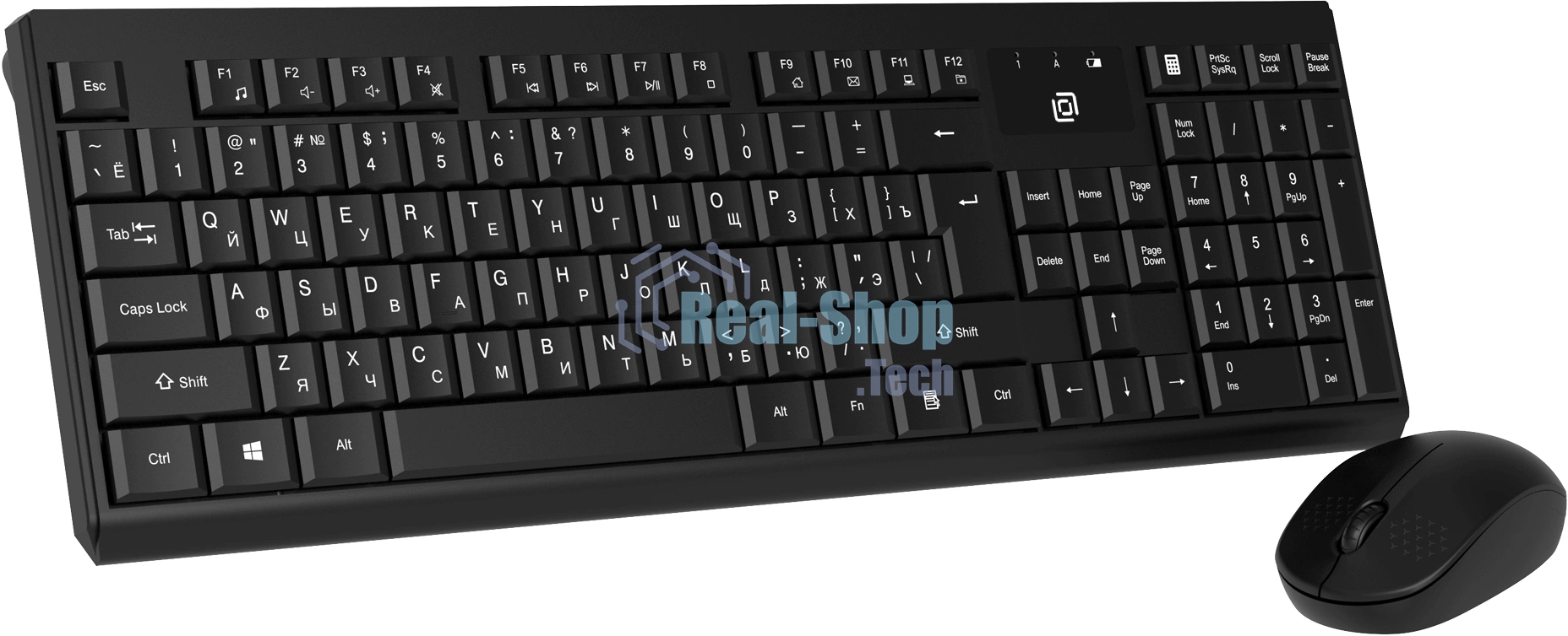 Комплект клавиатура + мышь Оклик S269W клав:черный мышь:черный USB беспроводная slim Multimedia (2070303)