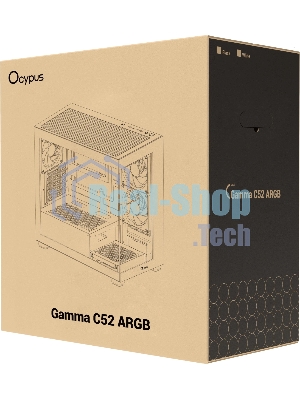 Компьютерный корпус Ocypus Gaммa C52 BK ARGB mATX/win/black/3 ARGB fans/no PSU/Tempered Glass