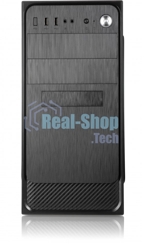 Компьютерный корпус с блоком питания 450Вт. Сase Forza mATX, 450W, 2xUSB 3.0, Black, w/o FAN, 12 см fan PSU, power cord