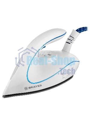 Парогенератор Brayer BR4150 белый/синий, 2400 Вт, 80 г/мин, 140 г/мин, 900 мл