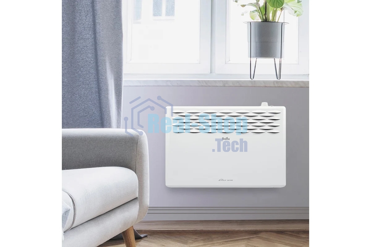 Конвектор Ballu Ettore BEC/ETMR-500 белый, 500 Вт, 8 м2, термостат