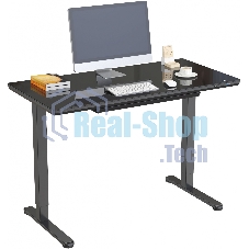 Стол игровой Cactus CS-EGD-BBK столешница стекло черный, каркас черный