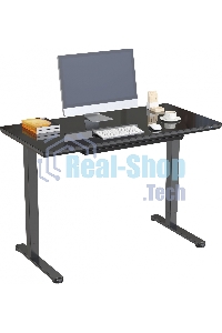 Стол игровой Cactus CS-EGD-BBK столешница стекло черный, каркас черный