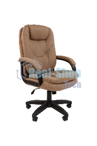 Кресло офисное Chairman 668 LT NEW экопремиум, бежевый, черный пластик
