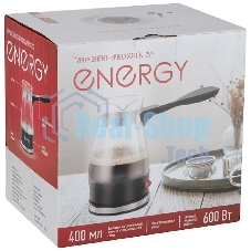 Турка электрическая Energy EN-297 стекло, 0,4 л, 600 Вт