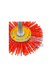 Щетка для дрели Denzel 65 мм, плоская, со шпилькой, нейлоновая щетина