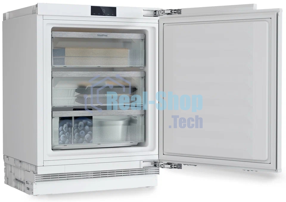 Встраиваемая морозильная камера Liebherr Pure, высота 82-88 см, door-on-door, SmartFrost, сенсорная электроника за дверью.