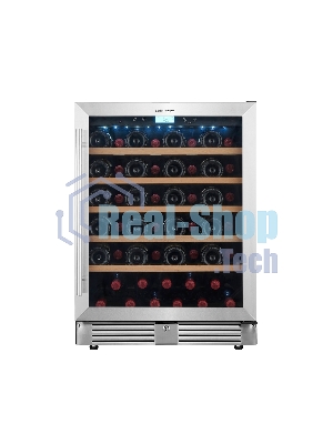 Винный шкаф встраиваемый Cellar Private CP051-1T серебристый, 136 л, 1 отсек, 51 бут.