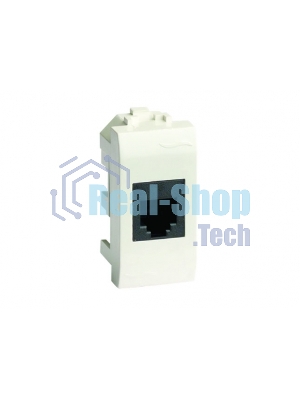 Розетка компьютерная DKC Brava 76458B RJ45 кат.6, 8P8C, белая, 1 мод