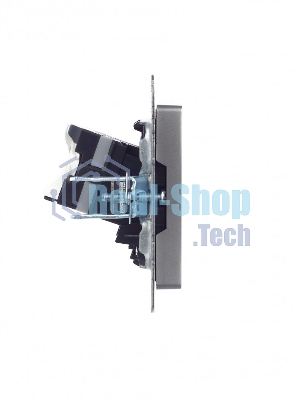 Розетка компьютерная IEK BRITE РК10-БрС RJ45 кат.5E сталь