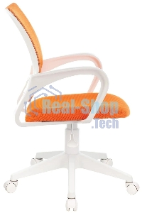 Кресло компьютерное Бюрократ CH-W695NLT TW-38-3 TW-96-1 оранжевый, сетка/ткань, крестовина пластик, пластик белый