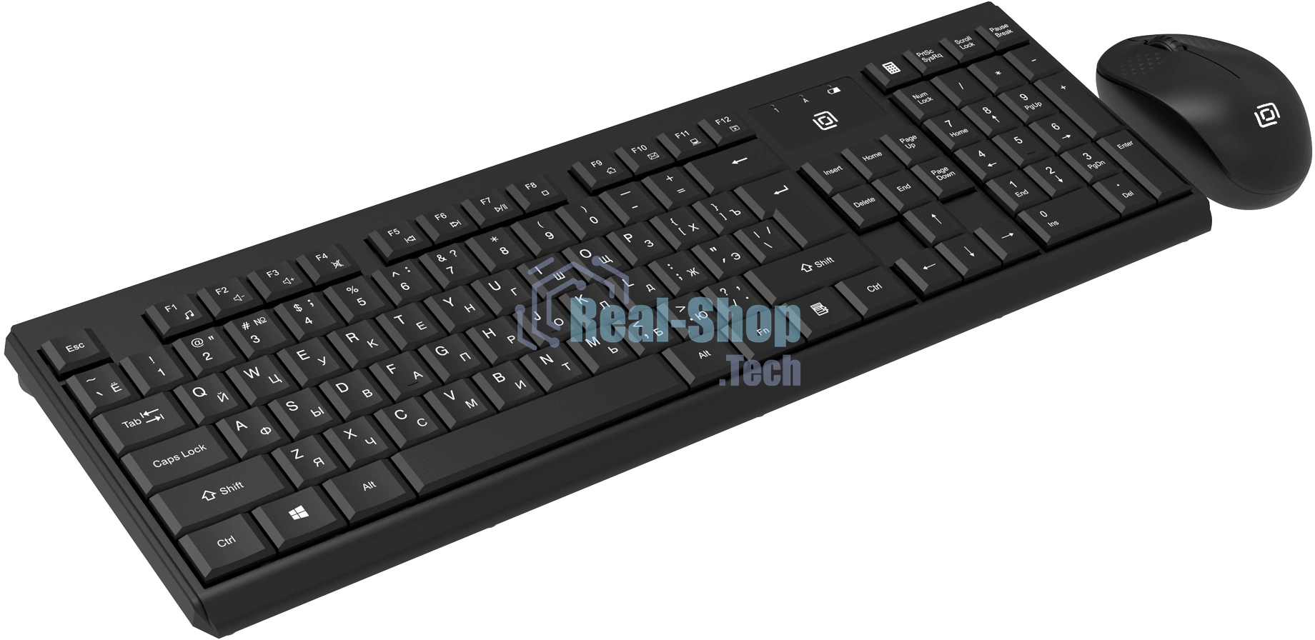 Комплект клавиатура + мышь Оклик S269W клав:черный мышь:черный USB беспроводная slim Multimedia (2070303)