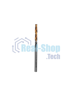 Сверло спиральное по металлу Denzel 4 x 75мм, Р6М5, Golden Tip, многогранная заточка