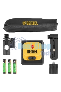 Лазерный уровень Denzel DQB-T, 30 м, зеленый луч, батарейки, штатив