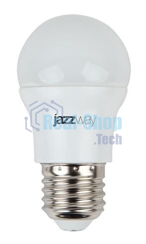 Лампа светодиодная JazzWay PLED-SP-G45 7Вт шар 3000К теплый белый E27 540лм 230В
