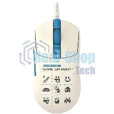 Мышь проводная A4Tech Bloody W72 Ultra Pixels Blue рисунок/бежевый/голубой, 20000 dpi, USB, кнопки - 7