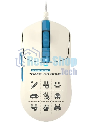 Мышь проводная A4Tech Bloody W72 Ultra Pixels Blue рисунок/бежевый/голубой, 20000 dpi, USB, кнопки - 7