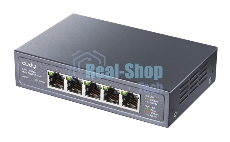 Коммутатор Cudy HS105 (L2) 5x2.5 Гбит/с неуправляемый