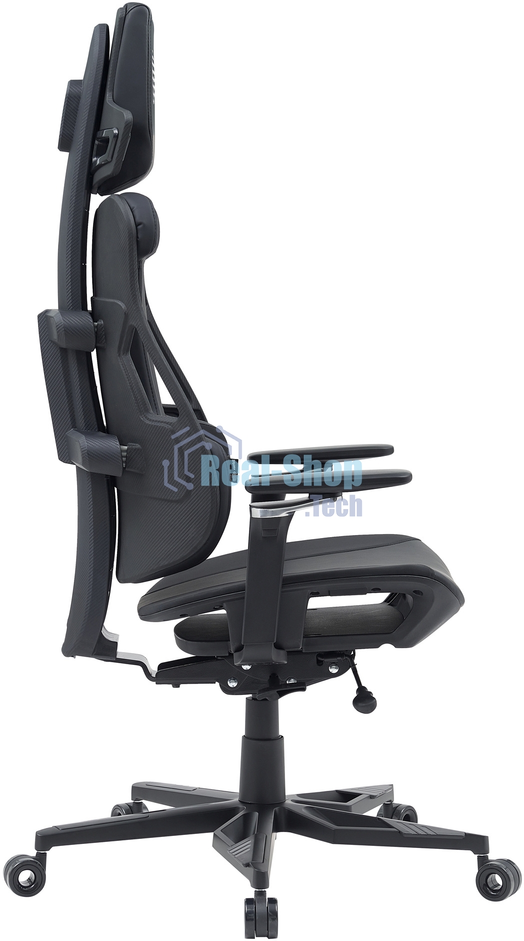 Кресло компьютерное Cactus CS-CHR-DUO-BBK черный, кожзам