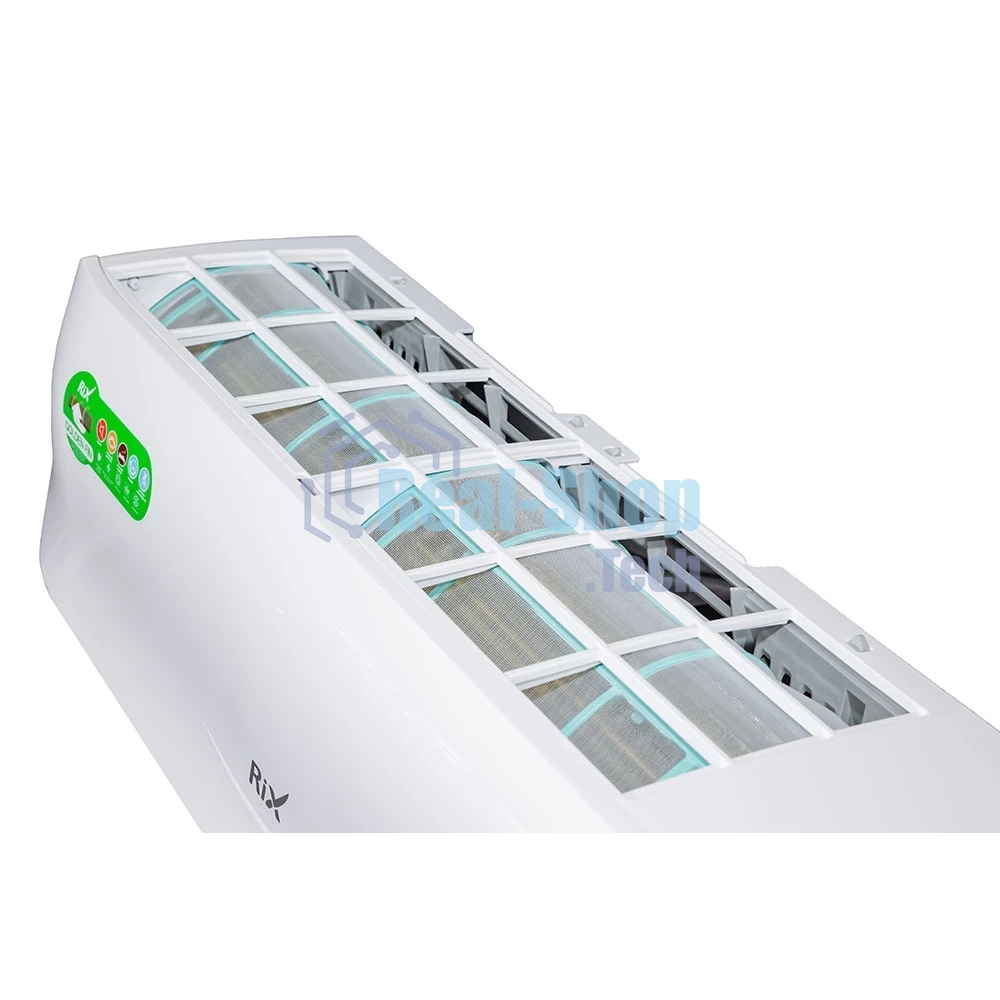 Кондиционер сплит-система настенного типа RIX LITE I/O-W24MB 24000 BTU, 70 м², 26/41 дБ, охлаждение, обогрев, осушение, белый