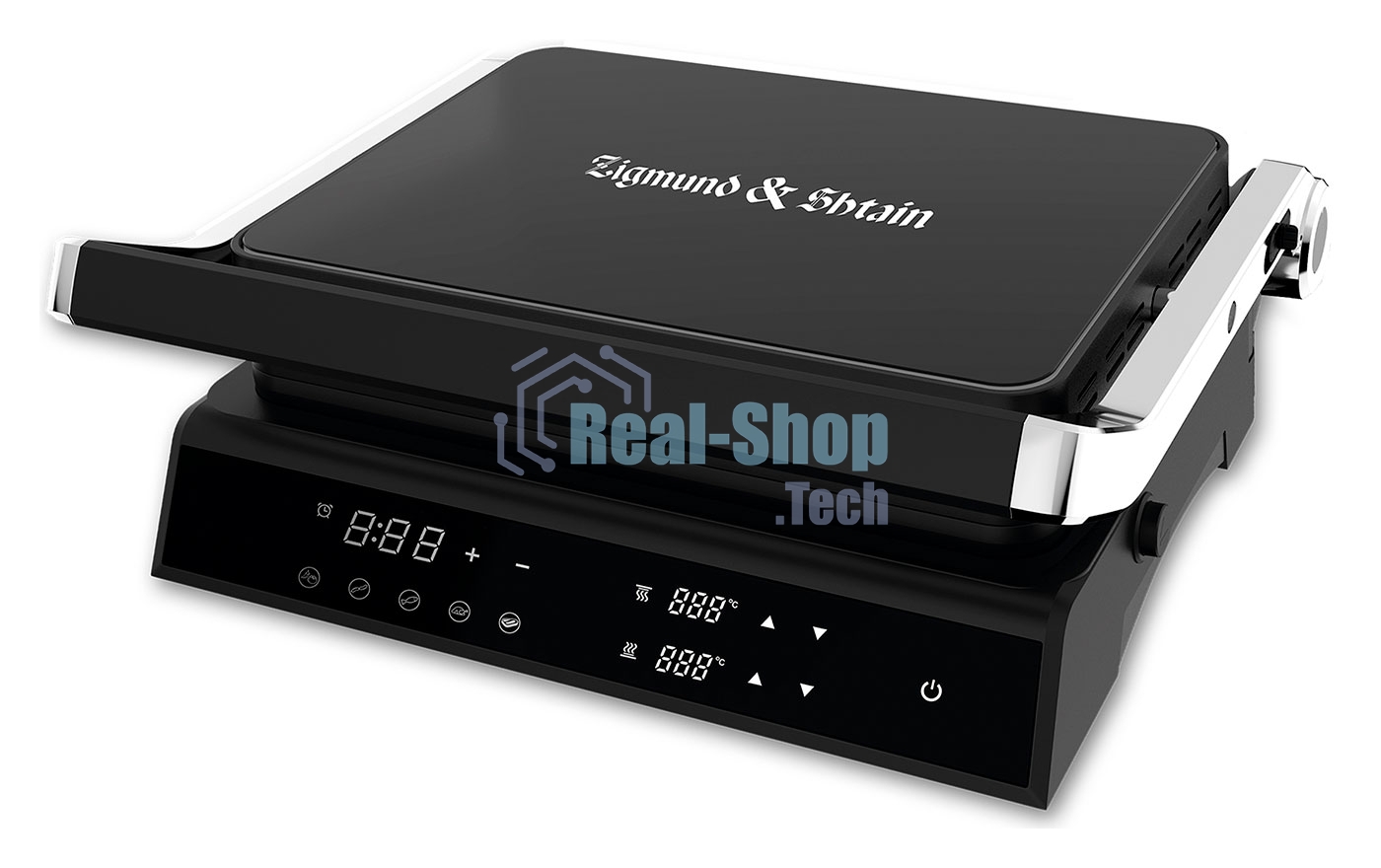 Гриль электрический Zigmund & Shtain ZEG-933 черный, 2000 Вт