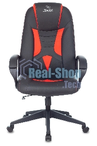 Кресло игровое Zombie 8 черный/красный, искусственная кожа, крестовина пластик