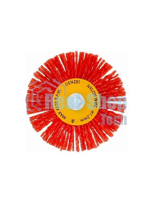 Щетка для дрели Denzel 65 мм, плоская, со шпилькой, нейлоновая щетина