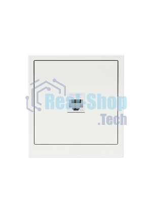 Компьютерная розетка RJ-45 без шторки, кат.6А одинарная,KANT, белая магнолия