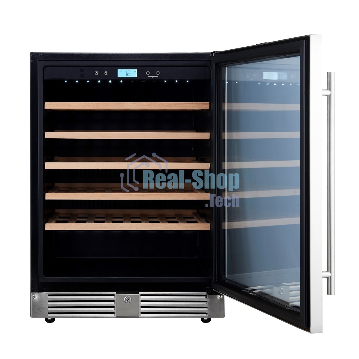 Винный шкаф встраиваемый Cellar Private CP051-1T серебристый, 136 л, 1 отсек, 51 бут.