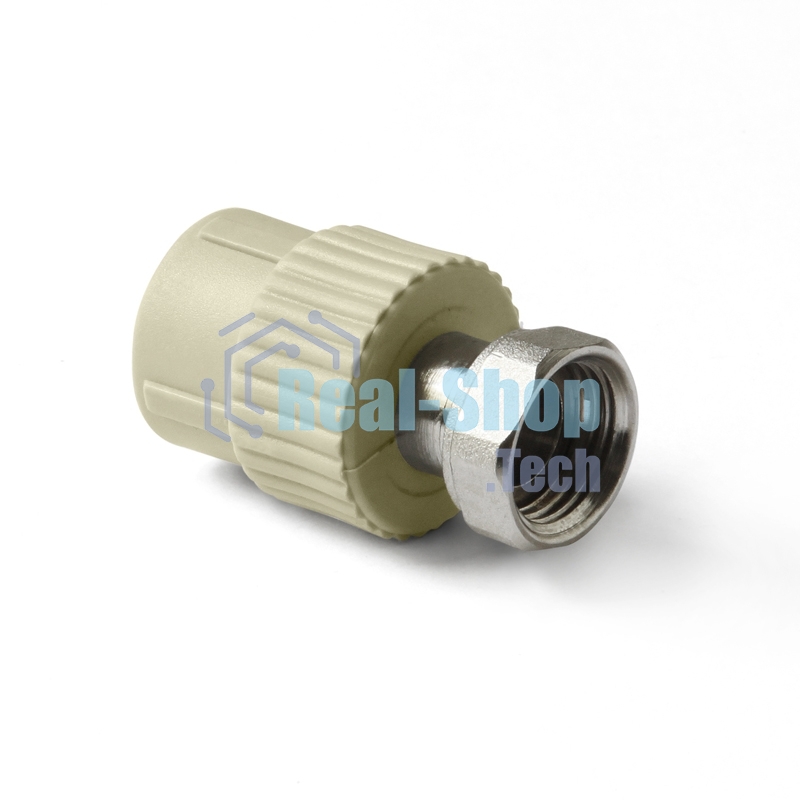 Муфта комбинированная 25 х 3/4' с накидной гайкой полипропиленовая PPR белый PRO AQUA