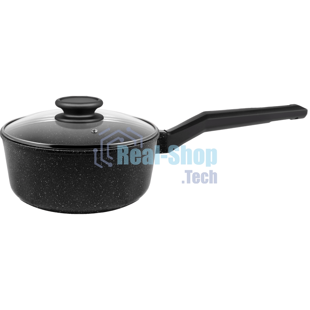 Ковш Maunfeld Galaxite MF18GLX01SP из литого алюминия со стеклянной крышкой, 18 см, 1,6 л