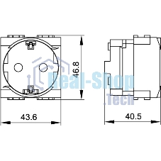Розетка электрическая DKC BRAVA 77482N с заземлением, со шторками, черная RAL 7016, 2М