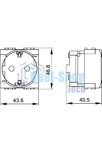 Розетка электрическая DKC BRAVA 77482N с заземлением, со шторками, черная RAL 7016, 2М