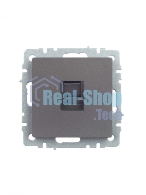 Розетка компьютерная IEK BRITE РК10-БрС RJ45 кат.5E сталь