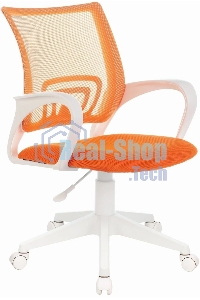 Кресло компьютерное Бюрократ CH-W695NLT TW-38-3 TW-96-1 оранжевый, сетка/ткань, крестовина пластик, пластик белый