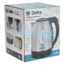Чайник электрический DELTA DL-1114 нерж. с серым