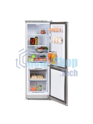 Холодильник Бирюса M418 металлик двухкамерный 125/55л морозилка снизу