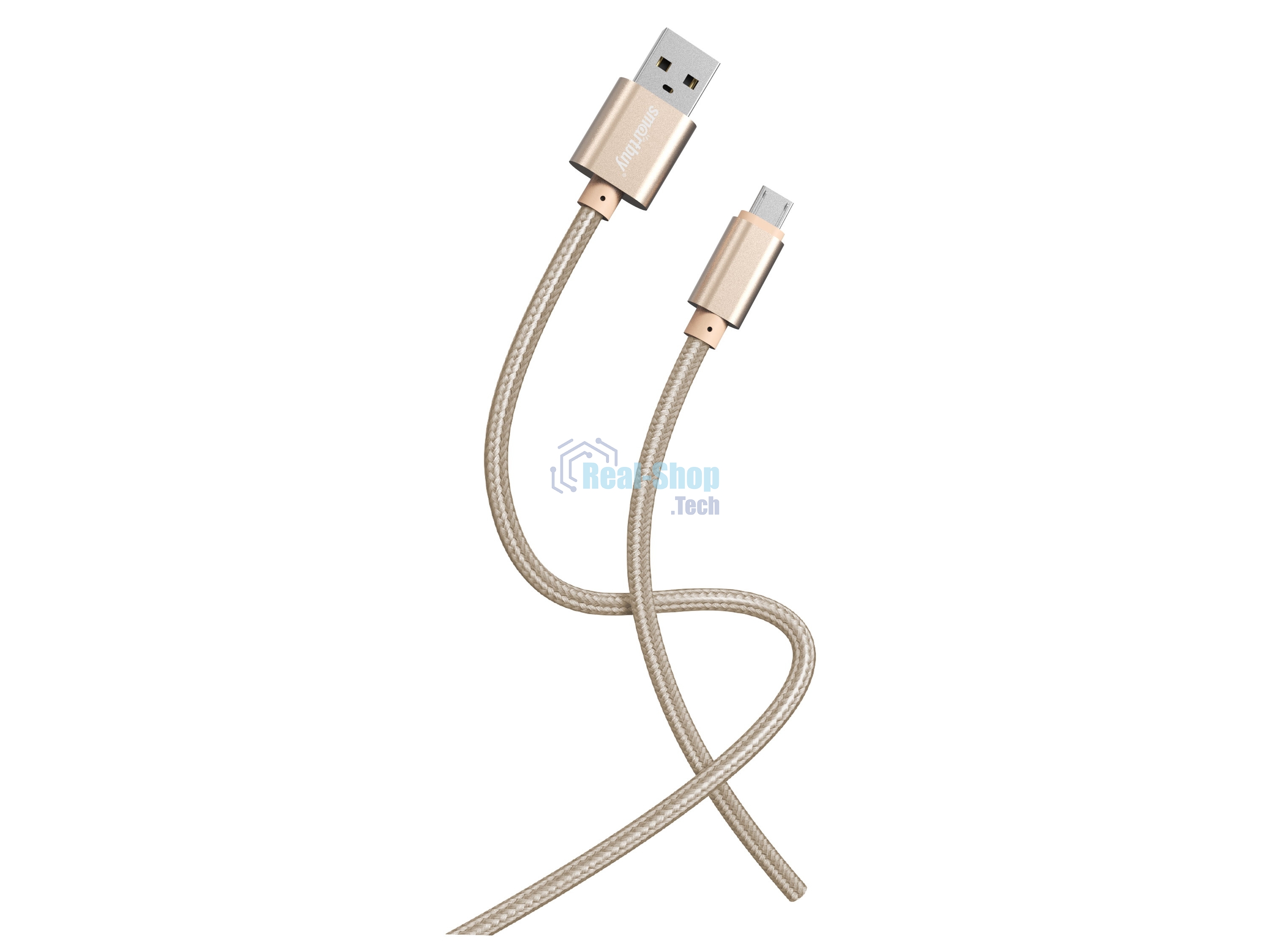 Кабель Smartbuy (iK-12-S02g) S02 MicroUSB золотистый, 3 А, 1 м